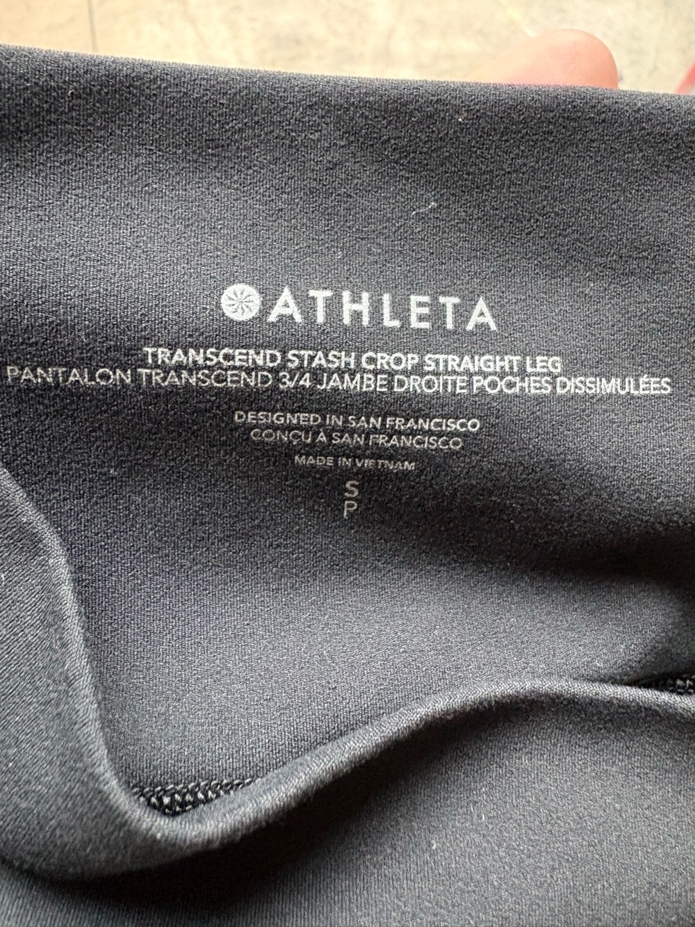 Athleta Transcend Stash Cropped Straight Leg Flare Slit Pants Black Size Small - Picture 6 of 6